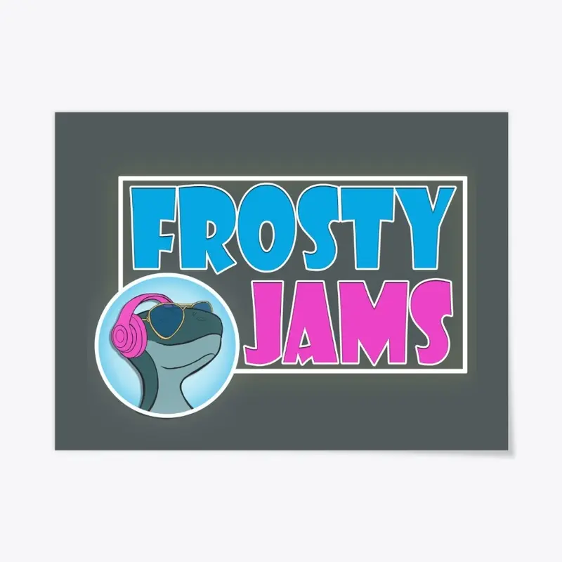 Frosty Jams Logo White Border Merch